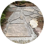Stone Walkway made from large flat stone pieces